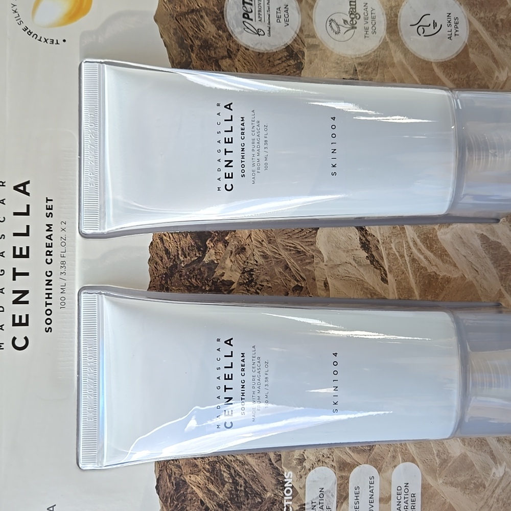 Skin1004 Madagascar Centella Soothing Facial Cream, 3.38 fl oz, 2-pack